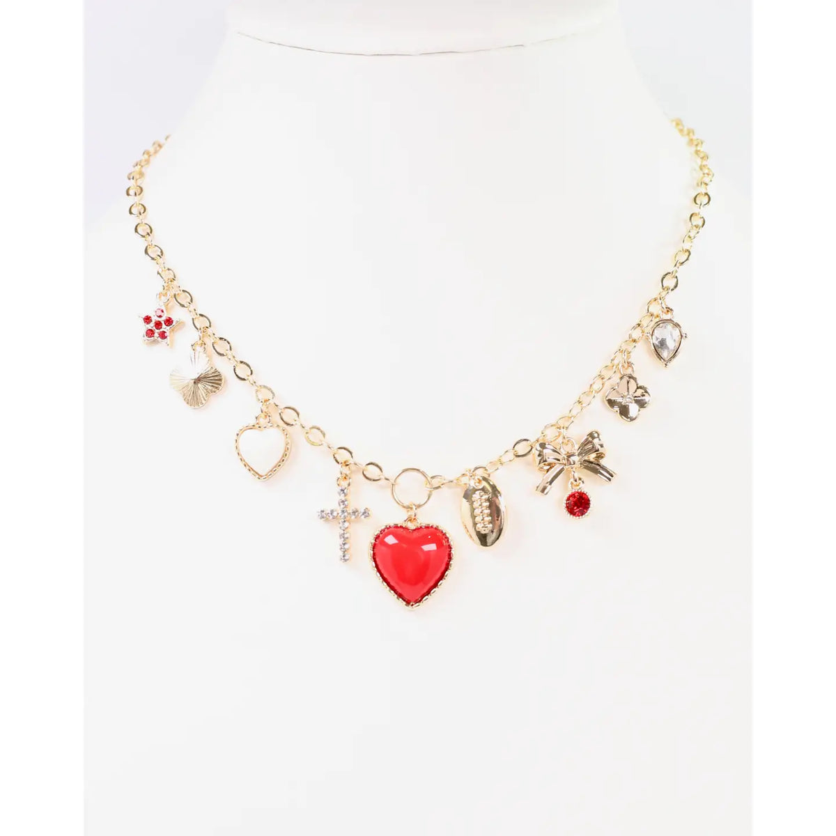 Bentley Charm Necklace Red White