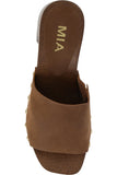Mia Emmerie Studded Platform Sandal Cognac