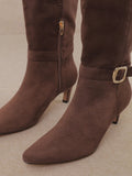 Diva Delicate Buckle Boot Chocolate