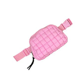 Lulu Mac Quilted Pink Puffer Belt Bag