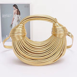 Faux Leather Rope Hobo Bag