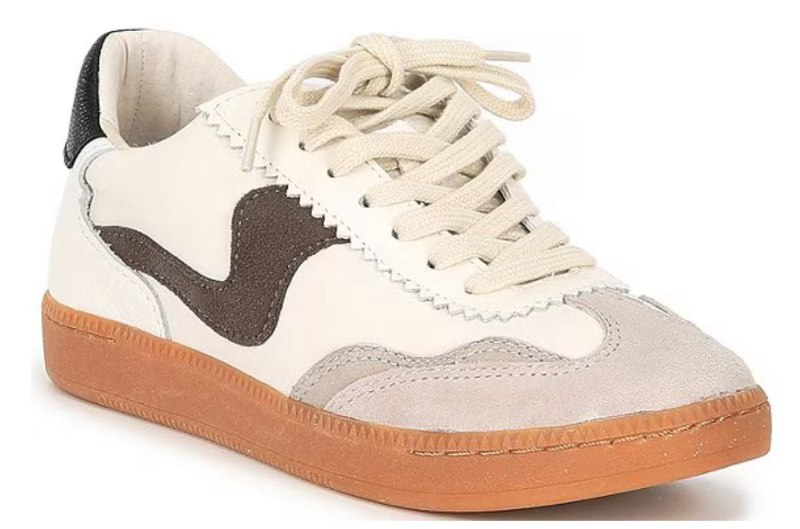 Dolce Vita Notice White/Grey Leather Sneaker