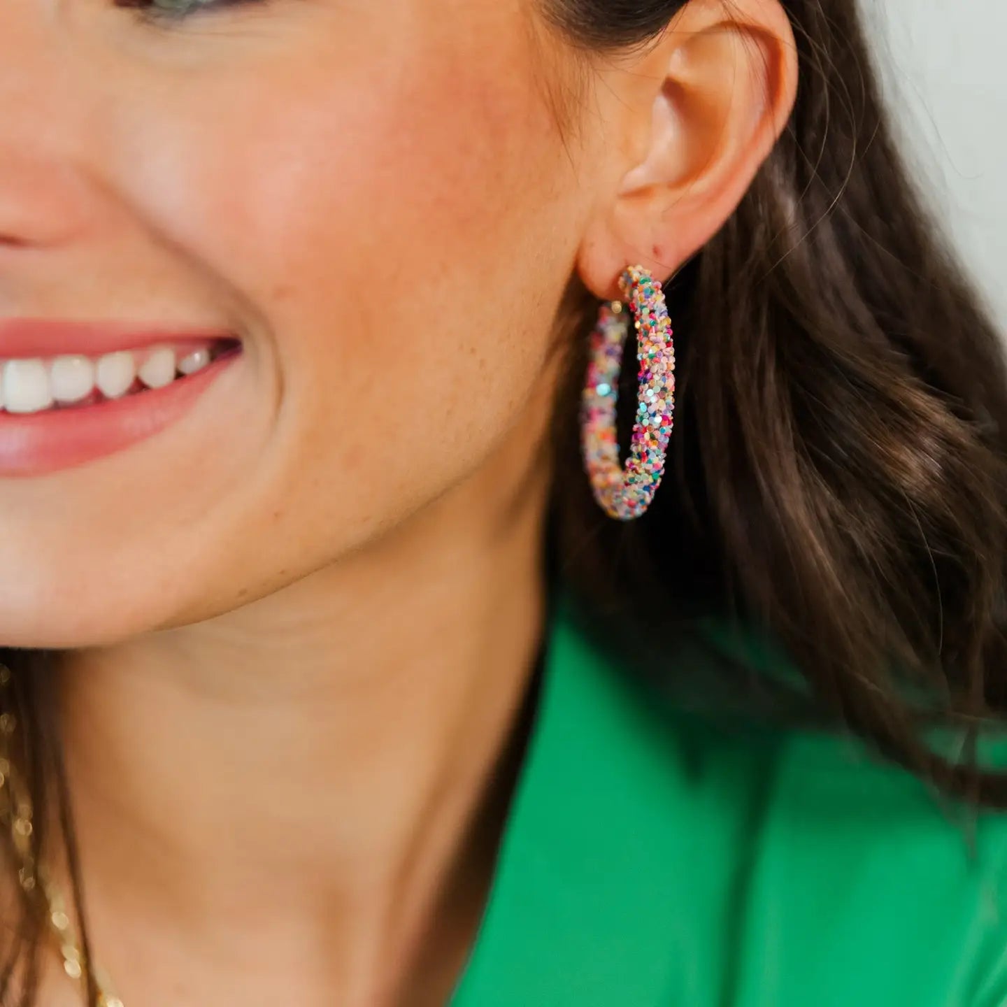 Taylor Shaye Glitter Hoops