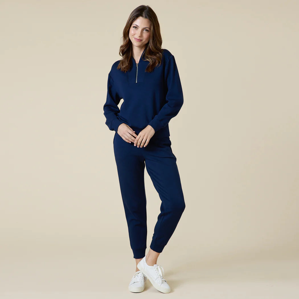 Softies Dreamtech  1/4 Zip Jogger Set Midnight