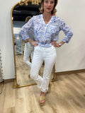 Charlie B Fringed Bottom Pant White