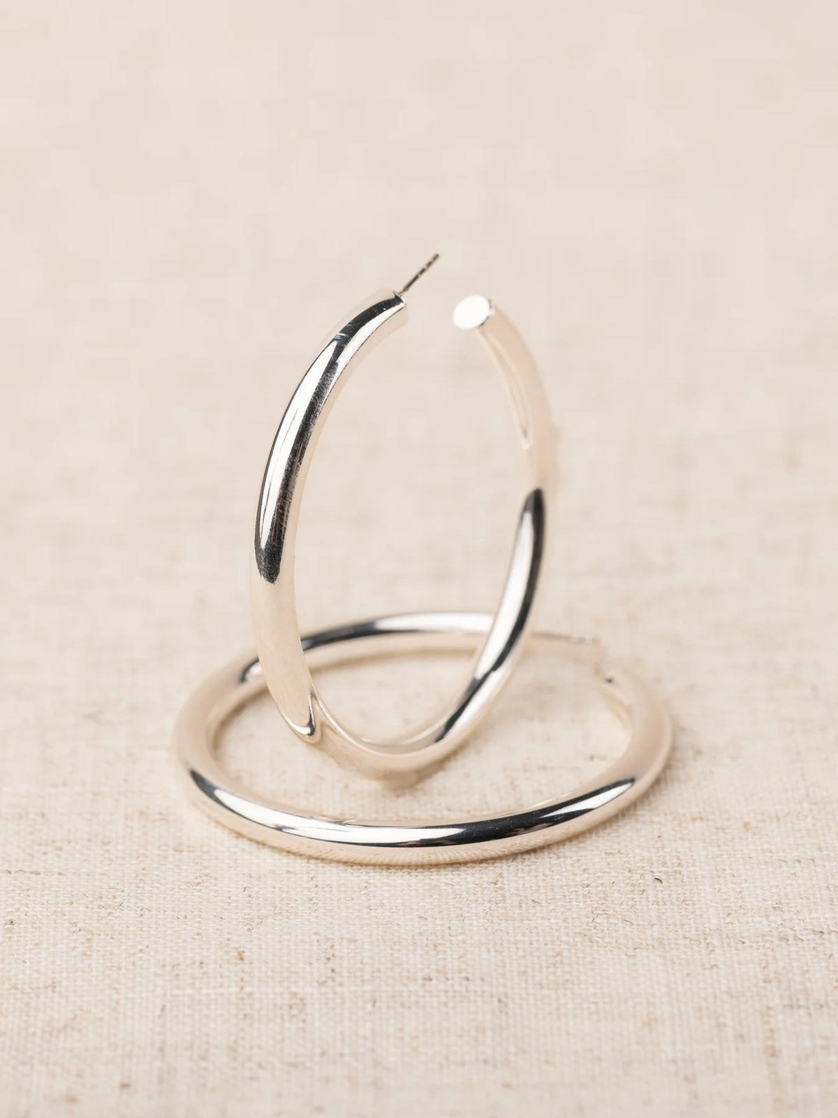 Stella Earrings Silver Shiny