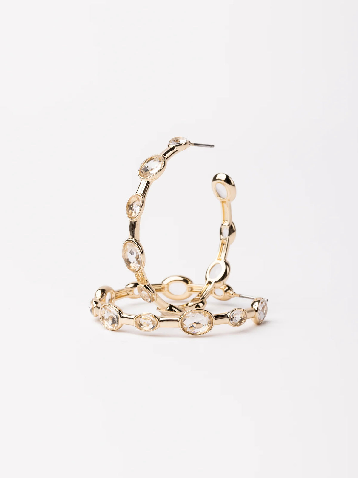 Allie Earrings Gold Clear
