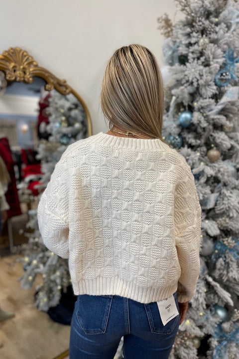 Better with Bows Sweater Cream