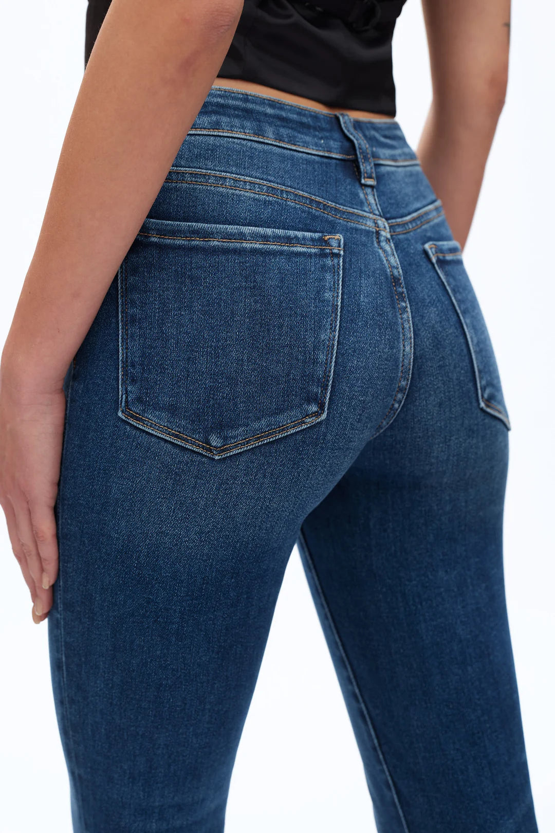 Bayeas Cropped Bootcut Jeans Diamonds
