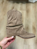 Jett 1 Square Toe Boot Taupe Suede