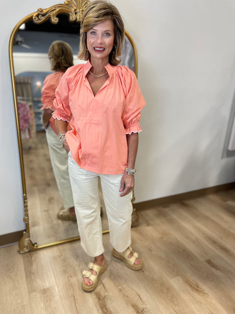 Spring Style Blouse Coral