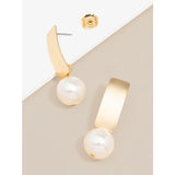 Metal Pearl Drop Earring