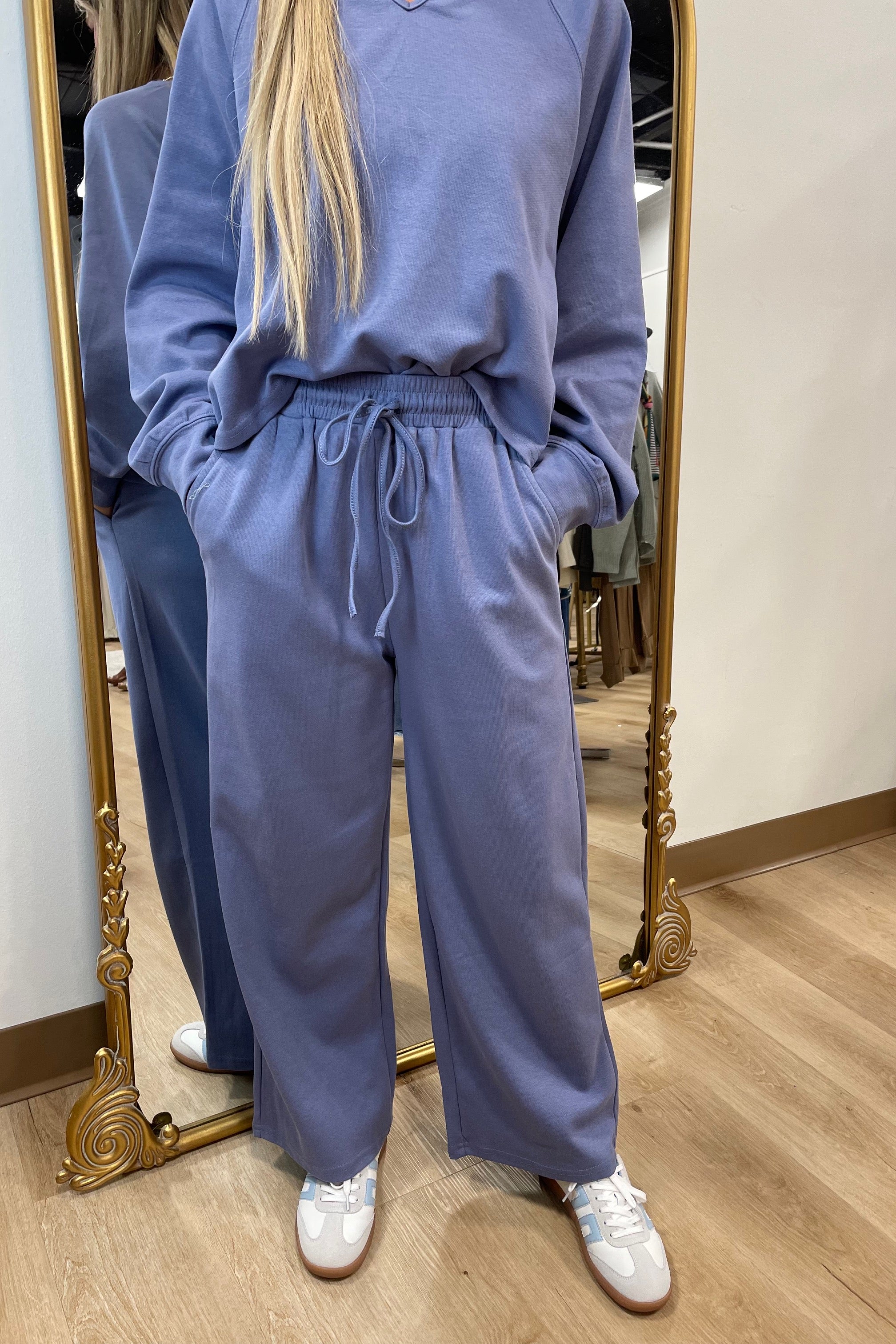 Going Places 2 Piece Pant Set Periwinkle