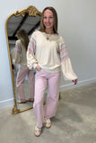 Casual Comfort Top Oatmeal