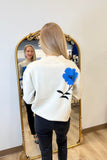 APNY Floral Funnel Neck Sweater