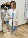 Multiples Double Button Lined Jacket Flax