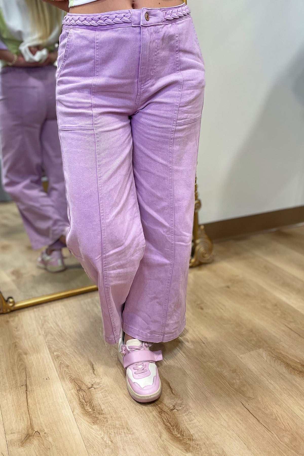 Twist and Turn Braided Pant Lavender