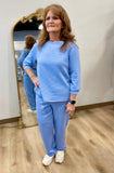 Multiples 2 Piece Quilted Set Cornflower