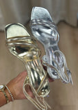 Eagle Strappy Heel Silver