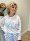 Mudpie Blue Bow Mama Sweatshirt