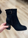 Cady 2 Buckle Boot Black Suede