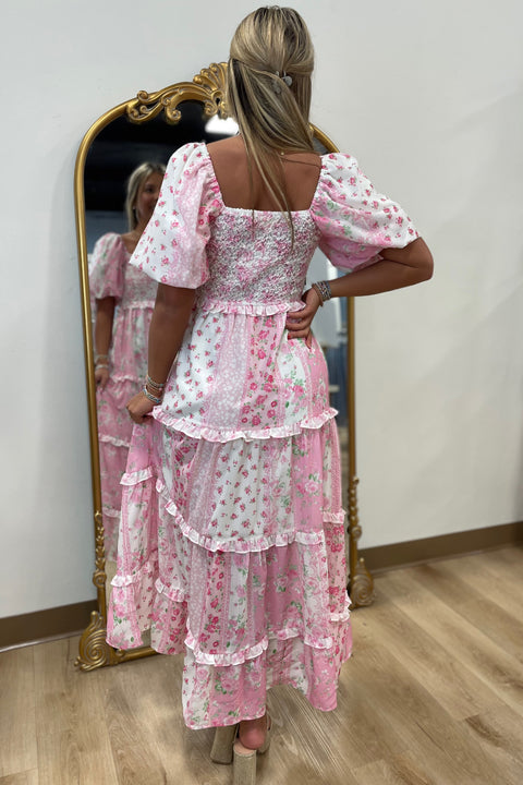 Rose' All Day Floral Patchwork Dress