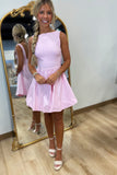 Blaine Bubble Mini Dress Pink