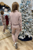 Softies Dream Tech 1/4 Zip Jogger Set Coco