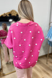Sweet Spot V Neck Top Pink