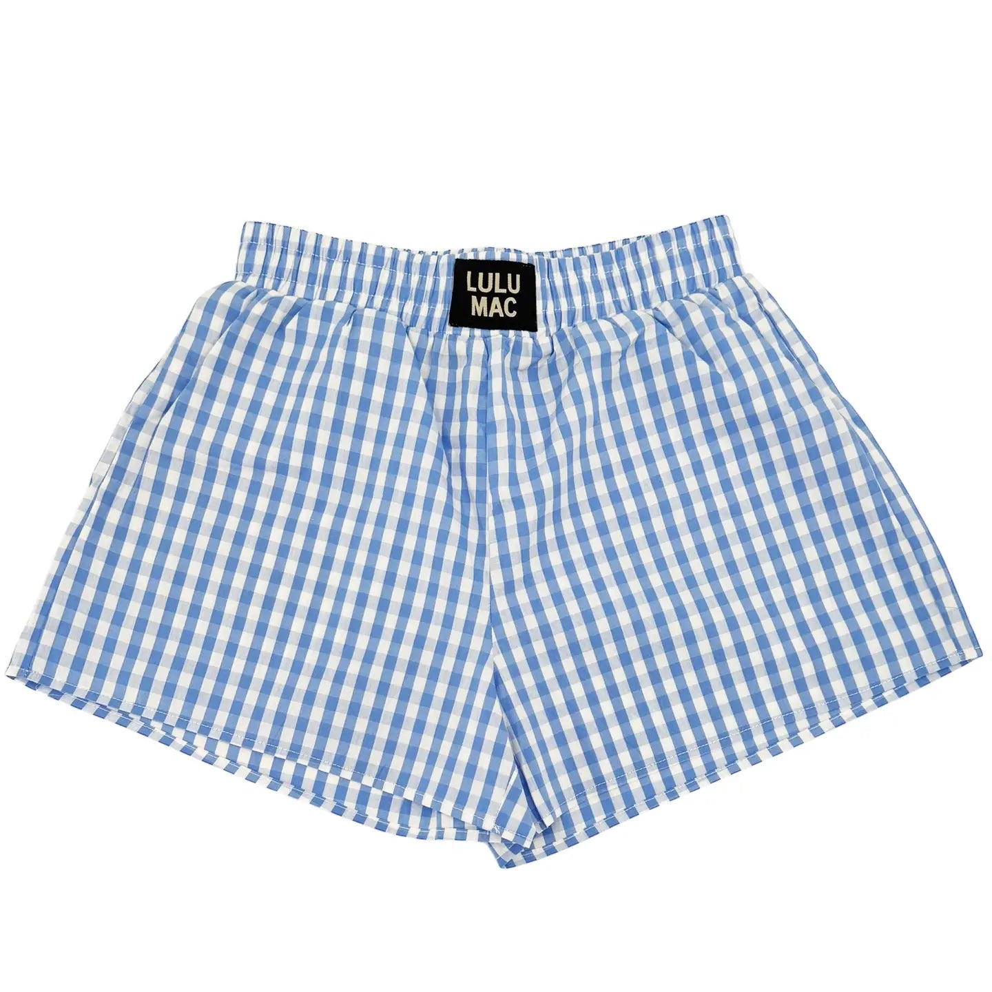 Lulu Mac Lt. Blue Gingham Boxer Short
