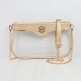 Caroline Hill Madi Clear Crossbody Gold