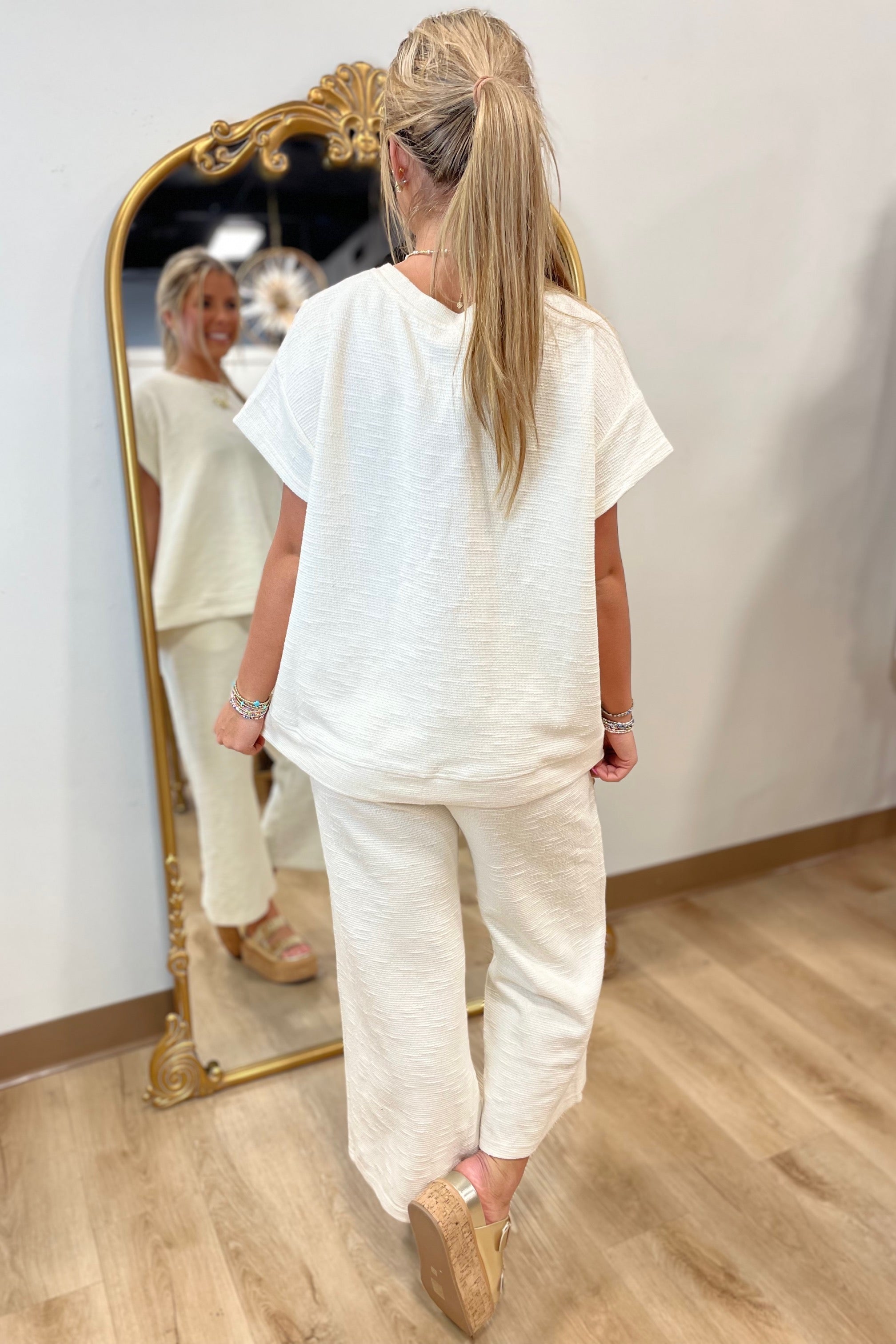 Set For Spring Pant Set Cream