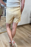 Charlie B Foil Linen Shorts Gold