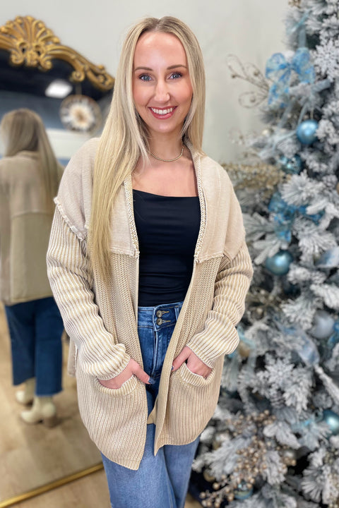 Cocoa Ready Cardigan Sweater Khaki