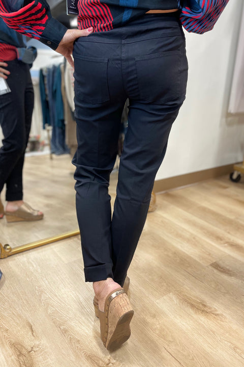 Multiples Pull-On Ankle Pant Black