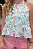 Sweet Summer Floral Top Mint