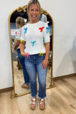 Bayeas Rita Frayed Hem Ankle Jeans
