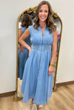 Stella Front Zip Dress Denim