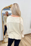 Keep It Cozy Thermal Knit Top Khaki