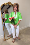 Apple Green Short Sleeve Blouse