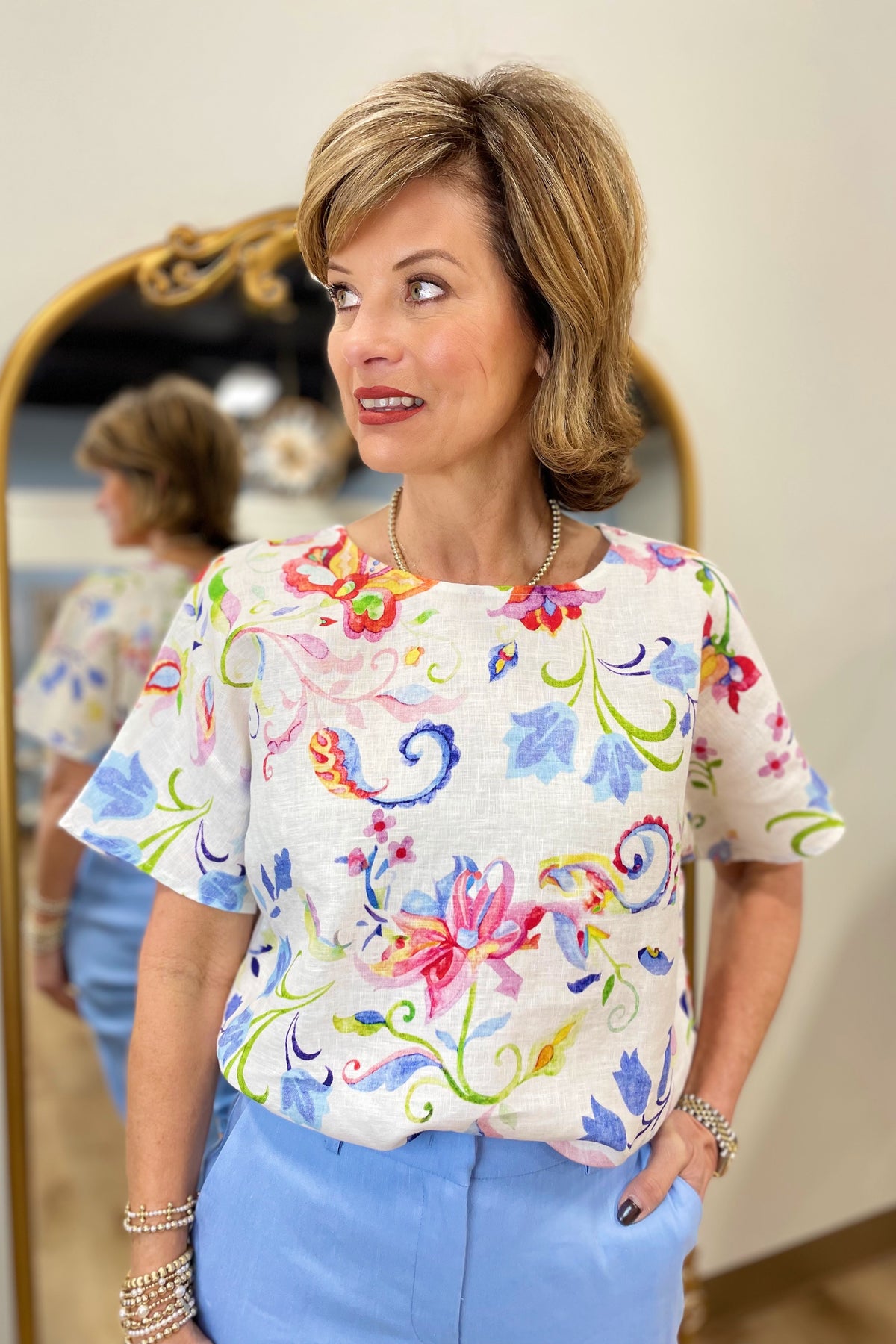Charlie B Dolman Sleeve Top Utopia