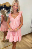 Simply Sweet Tiered Dress Peach