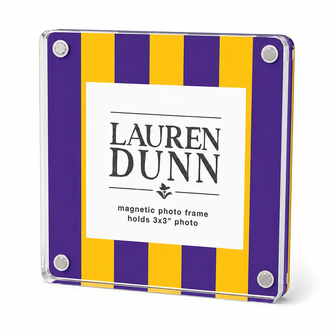 Lauren Dunn Purple & Gold Magnetic Acrylic Frame