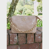 Jace Crossbody Taupe Patent