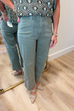 Charlie B Twill Pant Olive