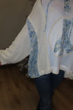 Floral Symphony Hoodie Ivory