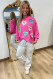 Mary Square Millie Candy Hearts Sweatshirt