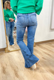 Judy Blue Vintage Wash Cut Hem Jean Medium Blue