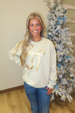 Gold Girly Bow Sweatshirt