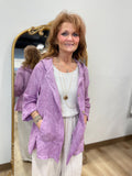 Tempo Paris Linen Hoodie Jacket Magneta